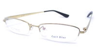 China Eyewear eyeglasses glasses frame optical lens Supplier and Manufacture Cart Dior Titanium Golden Semi-rimless Size 53 16-138