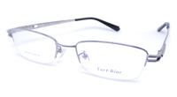 China Eyewear eyeglasses glasses frame optical lens Supplier and Manufacture Cart Dior Titanium Golden Semi-rimless Size 55 17-135