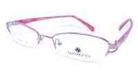 China glasses eyewear OEM suppliy GIORZIO Metal Plastic Red Semi-rimless Size 51 17-135