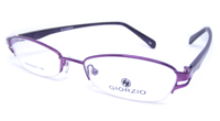 China glasses eyewear OEM suppliy GIORZIO Metal Plastic Purple Semi-rimless Size 51 17-135
