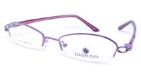 China glasses eyewear OEM suppliy GIORZIO Metal Plastic Purple Semi-rimless Size 51 18-135