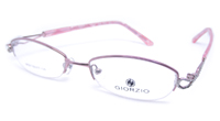 China glasses eyewear OEM suppliy GIORZIO Metal Plastic Red Semi-rimless Size 52 17-135