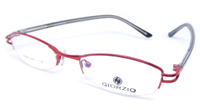 China glasses eyewear OEM suppliy GIORZIO Metal Plastic Red Semi-rimless Size 50 17-135