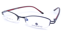 China glasses eyewear OEM suppliy GIORZIO Metal Plastic Black Semi-rimless Size 50 17-135
