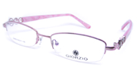 China glasses eyewear OEM suppliy GIORZIO Metal Plastic Red Semi-rimless Size 53 17-135