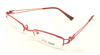 China Eyewear eyeglasses glasses frame optical lens Supplier and Manufacture Kapai Metal Red Semi-rimless Size 49 18-128