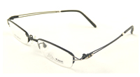 China eyewear eyeglasses glasses frame optical lens OEM suppliy Kapai Metal Black Semi-rimless Size 48 18-130