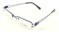 China Eyewear eyeglasses glasses frame optical lens Supplier and Manufacture Kapai Metal Blue Semi-rimless Size 50 18-130