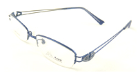 China Eyewear eyeglasses glasses frame optical lens Supplier and Manufacture Kapai Metal Blue Semi-rimless Size 52 18-136