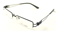 China Eyewear eyeglasses glasses frame optical lens Supplier and Manufacture Kapai Metal Black Semi-rimless Size 52 17-130