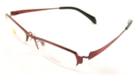 China Eyewear eyeglasses glasses frame optical lens Supplier and Manufacture Nikon Titanium Red Semi-rimless Size 54 17-135