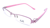 China Eyewear eyeglasses glasses frame optical lens Supplier and Manufacture Le Bang Metal Red Semi-rimless Size 51 18-135