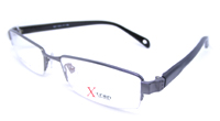 China glasses eyewear OEM suppliy X-tran Metal Gray Semi-rimless Size 53 17-138
