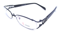 China Eyewear eyeglasses glasses frame optical lens Supplier and Manufacture X-lebang Metal Black Full Frame Size 52 18-135