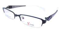 China Eyewear eyeglasses glasses frame optical lens Supplier and Manufacture X-tran Stainless Steel Black Semi-rimless Size 51 18-138