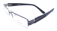 China Eyewear eyeglasses glasses frame optical lens Supplier and Manufacture X-tran Stainless Steel Gray Semi-rimless Size 52 17-140