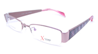 China Eyewear eyeglasses glasses frame optical lens Supplier and Manufacture X-tran Titanium Red Semi-rimless Size 50 18-135