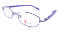 China Eyewear eyeglasses glasses frame optical lens Supplier and Manufacture X-tran Metal Purple Full Frame Size 52 17-136