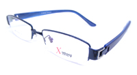 China Eyewear eyeglasses glasses frame optical lens Supplier and Manufacture X-lebang Metal Blue Semi-rimless Size 53 18-138