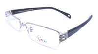 China Eyewear eyeglasses glasses frame optical lens Supplier and Manufacture X-tran Metal Sliver Semi-rimless Size 53 16-138