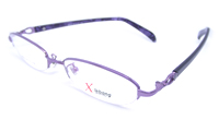 China Eyewear eyeglasses glasses frame optical lens Supplier and Manufacture X-lebang Metal Purple Semi-rimless Size 51 17-135