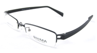 SHIMA TR90 Black Semi-rimless Size 51 17-136