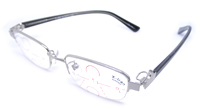 China Eyewear eyeglasses glasses frame optical lens Supplier and Manufacture X-tran Metal Sliver Semi-rimless Size 47 17-128